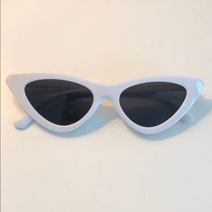 White cat eye sunglasses